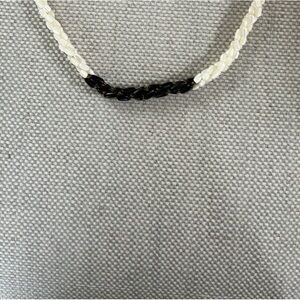 Stanley Black and Cream Beaded Necklace